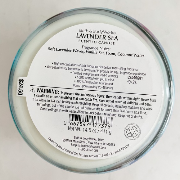 Bath & Body Works Other Bath And Body Works Lavender Sea 3 Wick